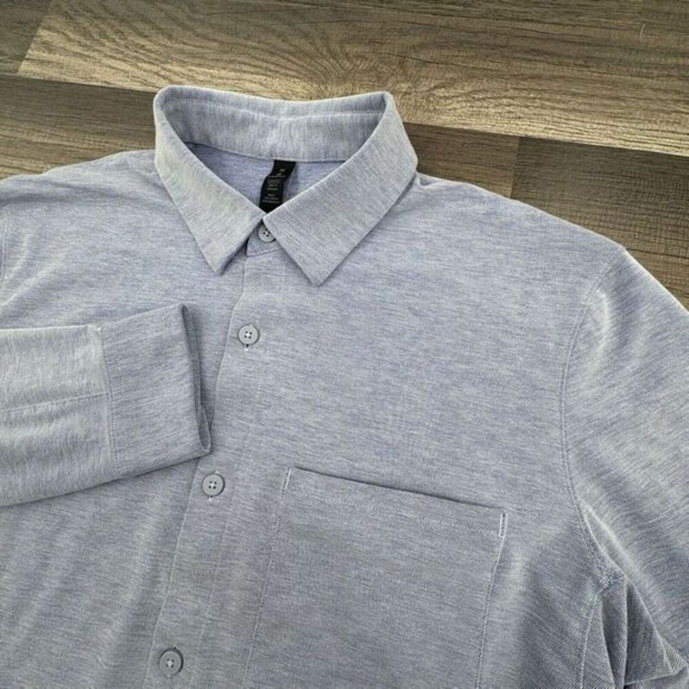 Lululemon Shirt Medium Mens‎ Commission Long Sleeve Casual Button In Blue